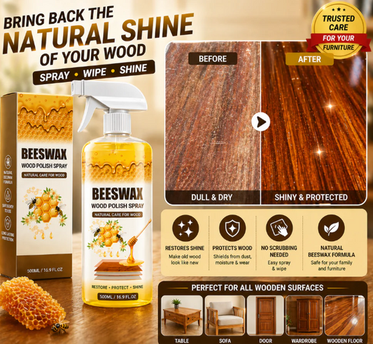 Beeswax Wood Polish Spray(Pack of 2) by Dropdash