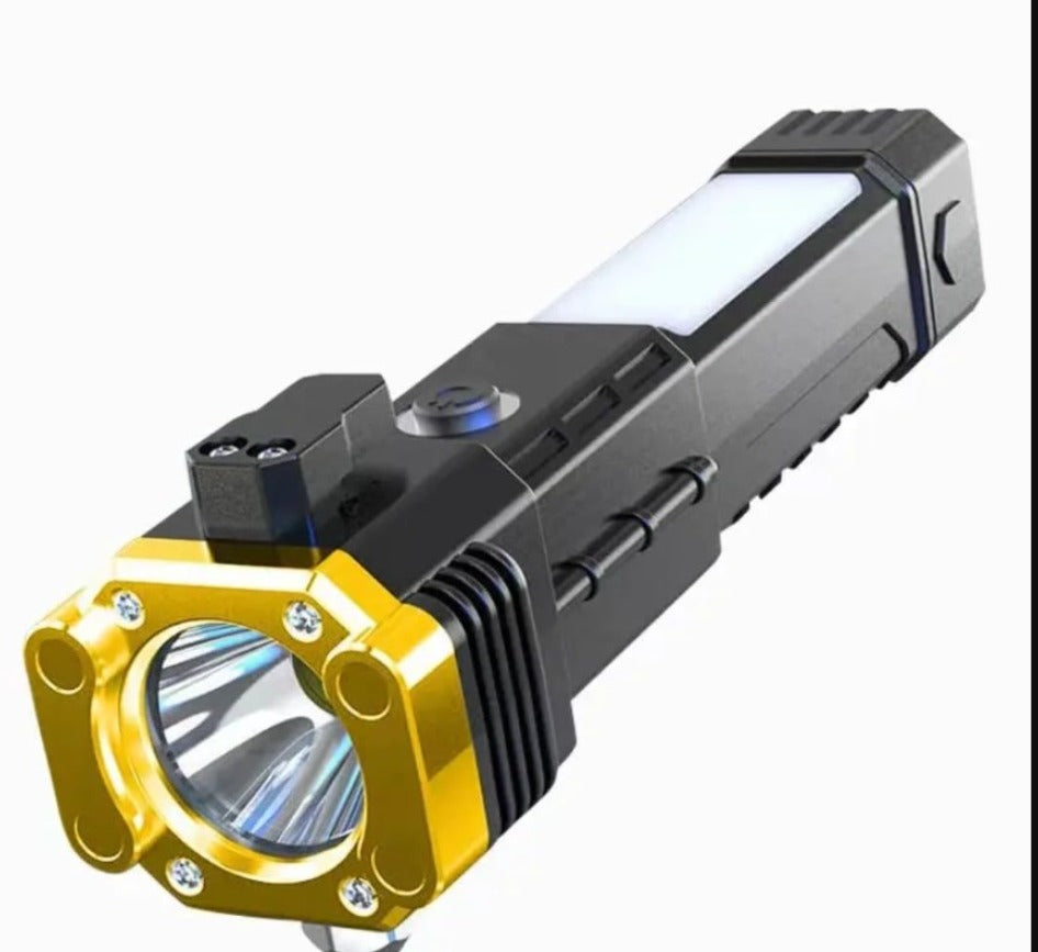 Zoomable Rechargeable Metal Flashlight (Power Bank) by Dropdash