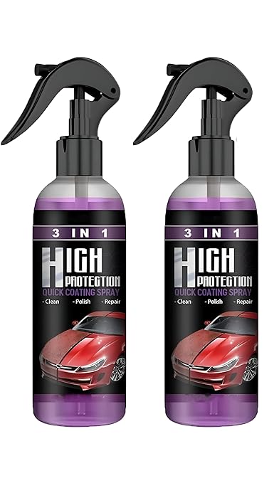 3 in 1 High Protection Quick Car Ceramic Coating Spray - Car Wax Polish Spray (Pack of 1) by Dropdash