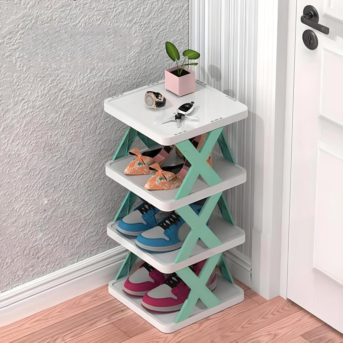 shoes rack for home plastic, Adjustable Shoe stand by Dropdash