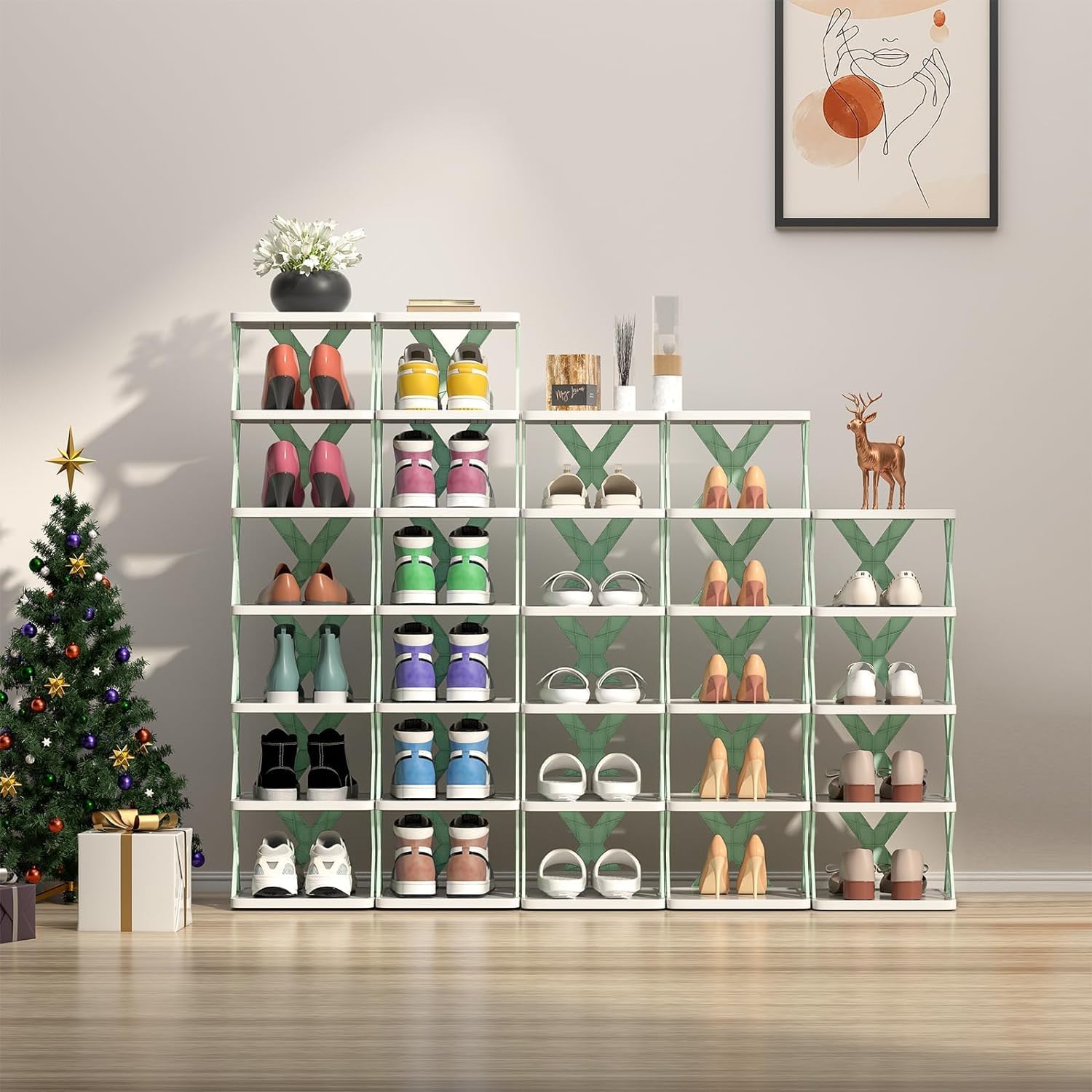 shoes rack for home plastic, Adjustable Shoe stand by Dropdash