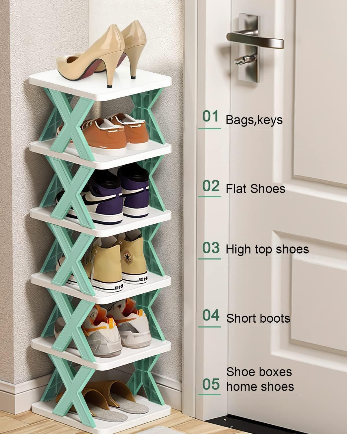 shoes rack for home plastic, Adjustable Shoe stand by Dropdash